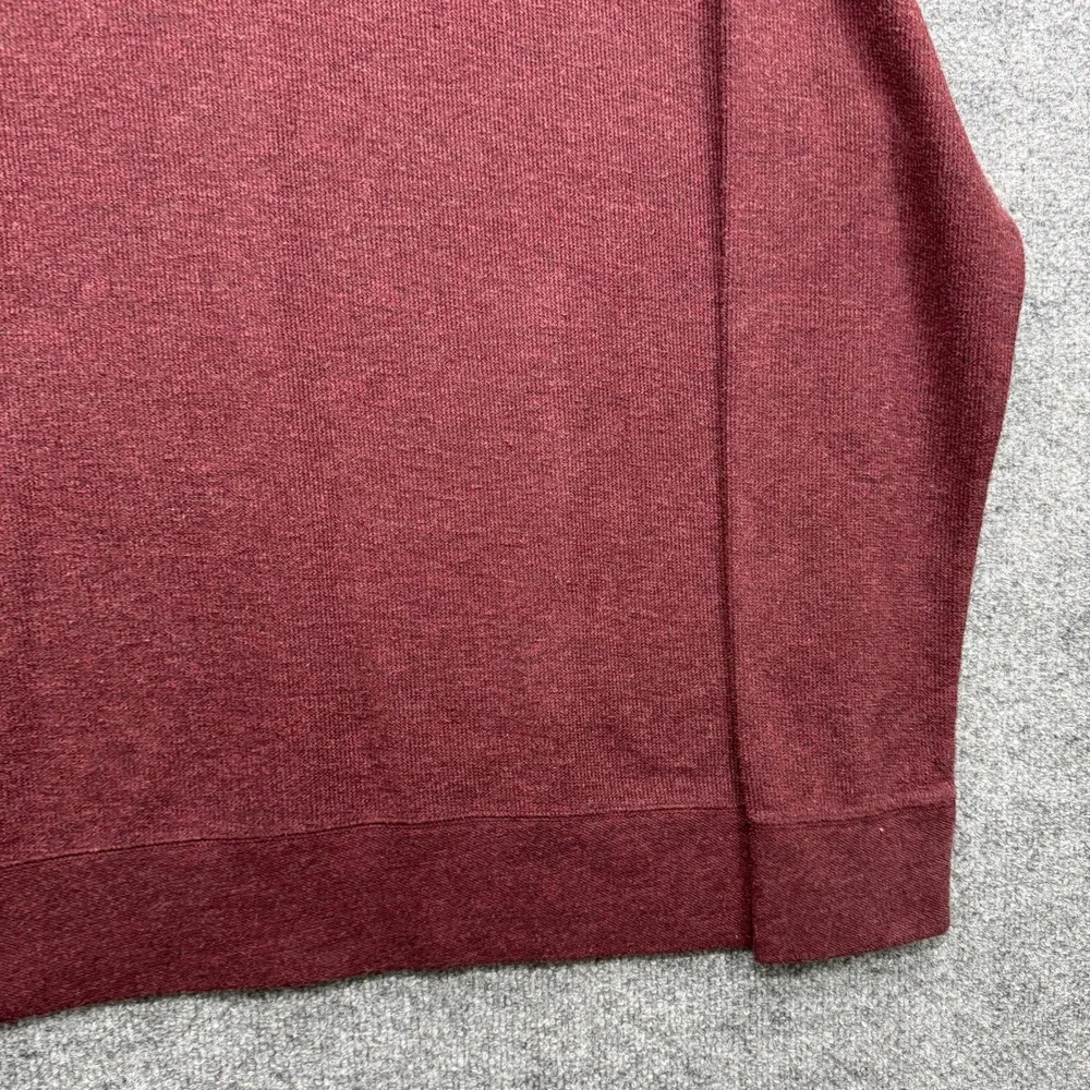 Banana Republic Sweatshirt Mens XL Burgundy Long Sleeve Waffle Fleece Fleece